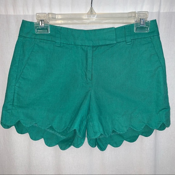 J Crew Women’s Scalloped Hem Shorts Size 00